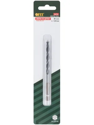 Сверло по дереву FIT 6х108 мм, спиральное, хвостовик HEX (36056i)
