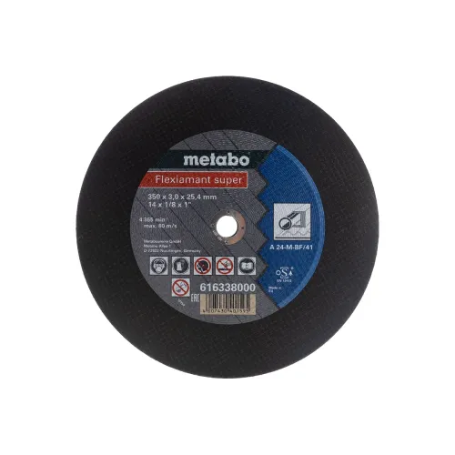 Диск отрезной METABO FLEXIAMANT SUPER 350X3,0X25,4, СТАЛЬ, TF 41 (616338000)