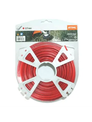 Корд триммерный STIHL кр.сечения 2.7мм х 15м Красный - NEW (7728-871-0173) (уп.36)