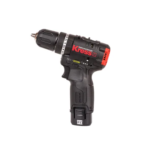 Аккумуляторный шуруповерт ударный KRESS KU370.2 BL, 2х2.0Ач Li-ion, кейс