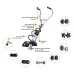 Мультимотор STIHL ММ-56, 2-mix МультиМотор + KB-MM Подметальная щётка + KW-ММ/KB-MM Дополнительные колеса