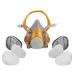 Полумаска JETA SAFETY J-SET6500-L, для защиты дыхания, размер L, фильтры А1 (2 шт), предфильтры P2 (4 шт), держатели (2 шт)