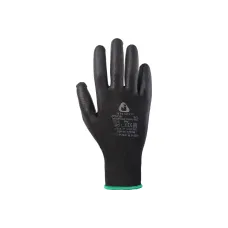 Перчатки JETA SAFETY JP011b-XL, защитные из полиэфирной пряжи c полиуретановым покрытием, цвет черный, размер XL