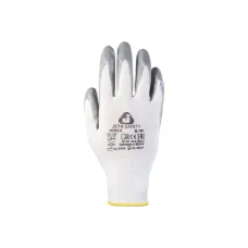 Перчатки JETA SAFETY JN011-XL, защитные промышленные трикотажные из синтетической пряжи (полиэстер) с нитриловым покрытием ладони, цвет серый