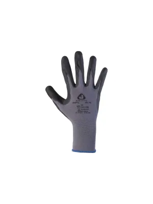 Перчатки JETA SAFETY JN041-XL, защитные промышленные трикотажные из синтетической пряжи (полиэстер) с пенонитриловым покрытием ладони, цвет серый, раз