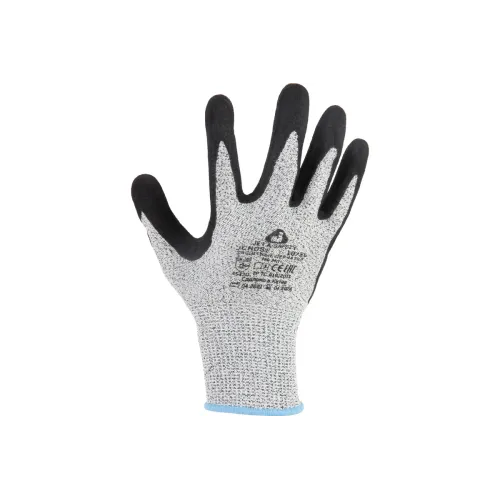 Перчатки JETA SAFETY JCN051-L, промышленные трикотажные для защиты от порезов (5 класс) из синтетической пряжи (полиэтилен) с нитриловым покрытием