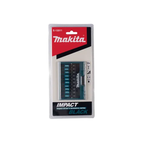 Набор бит MAKITA Impact Black 50 мм 10 шт (PH1,PH2,PH3,PZ1,PZ2,PZ3,T15,T20,T25,T30 )