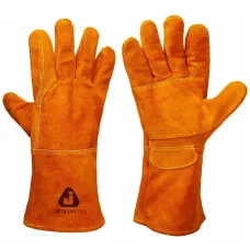 Краги сварщика JETA SAFETY JWK201-XL, из спилковой кожи без подкладки, с дополнительной накладкой на ладони, цвет желтый