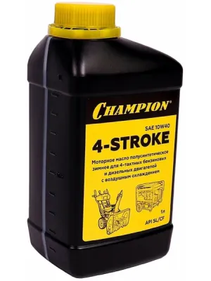 Смазка моторная 4-х т. CHAMPION полусинтетическая зимняя 1.0л SAE 10W40 API SL/CF (952853)