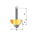 Фреза MAKITA кром. галтельная 9,52R 28,6х12,7х8х32х2Т