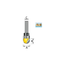Фреза MAKITA паз. галтельная 6R 12х12х8х38х2Т, хвост. подшипник