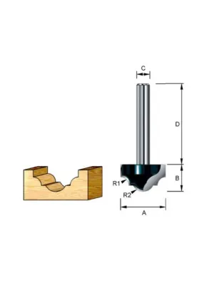Фреза MAKITA паз. фасонная 