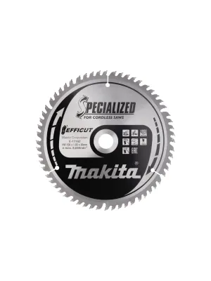 Диск пильный MAKITA 190x20x1.85/1.35x60T по дереву (EFFICUT)