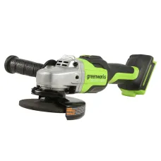 Аккумуляторная угловая шлифмашина GREENWORKS GD24AG, 125мм, бесщеточ. двиг., 1х2Ач., ЗУ