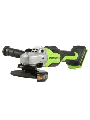 Аккумуляторная угловая шлифмашина GREENWORKS GD24AG, 125мм, бесщеточ. двиг., 1х2Ач., ЗУ