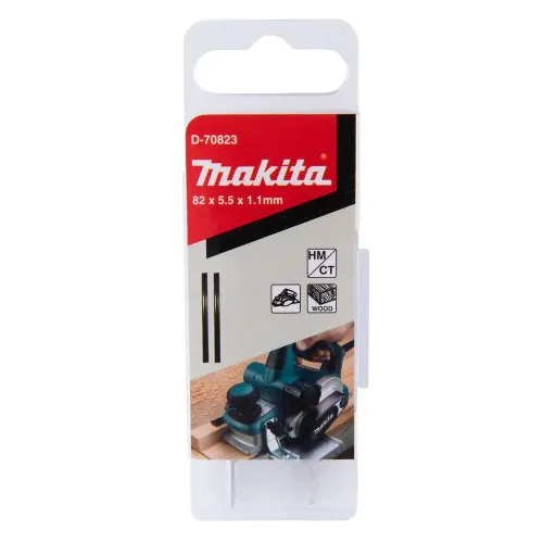 Нож для рубанка MAKITA HM/TC, узкий 2 шт., 82 мм, для 1001/1100/1125/1900/1901/1902/1923/KP0800/0810/DKP180/181/M1901