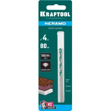 Сверло по керамограниту KRAFTOOL «KERAMO», 4х80мм, с твердосплавной пластиной, (29175-080-4)