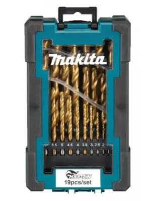 Набор сверл по металлу MAKITA HSS-TiN Economy, 19 шт. (1-10 мм) D-72229