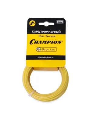 Корд триммерный CHAMPION Star 2.0мм х 15м (звезда) в мотке