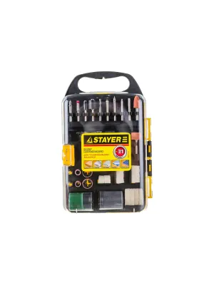 Набор STAYER, мини-насадок STAYER ″MASTER″ для гравировальных машин, 71 предмет, пластиковый кейс (29902-H71)