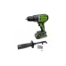 Акк. шуруповерт ударный GREENWORKS GD24DD140, 24 В, 140 Нм, 0-550/2100 об/мин, БЗП 13 мм, бесщеточный, без АКБ и ЗУ (3707607)