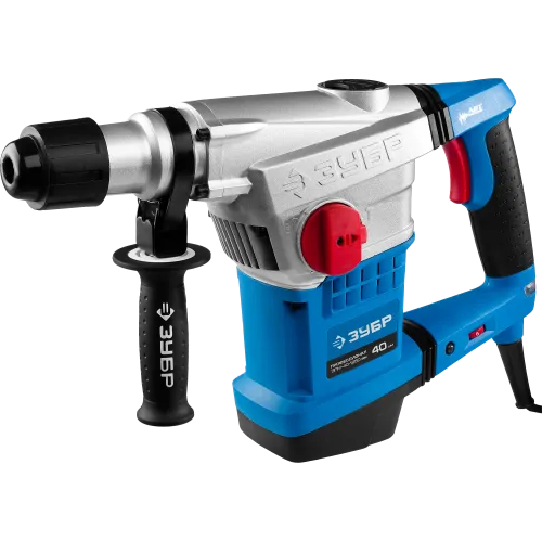 Перфоратор ЗУБР ЗПМ-40-1250 ЭВК серия «ПРОФЕССИОНАЛ», SDS-Max, 1250Вт, кейс