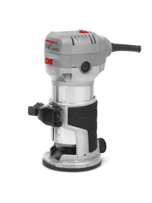 Фрезер CROWN CT11023 кромочный, 710 Вт, 13000-33000 об/мин, цанги 6/8, высота хода 0-20 мм, 1.45 кг