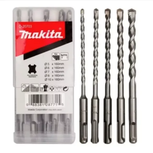 Набор буров MAKITA SDS-PLUS 5 шт. (5, 6, 7, 8, 10х160)