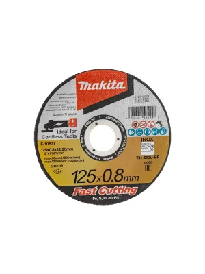 Диск отрезной MAKITA 125х0,8х22,23 для нержавеющей стали плоский Z60U