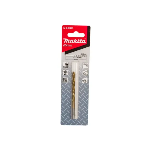 Сверло по металлу MAKITA 5х52x86, 1 шт. HSS-TiN Economy (D-64082)