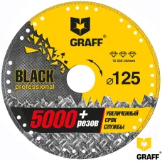 Диск алмазный GRAFF Black 125хх22.23мм отрезной по металлу