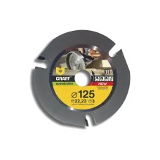Диск отрезной GRAFF SPEEDCUTTER 125x22.23мм 3зуба по дереву для болгарки