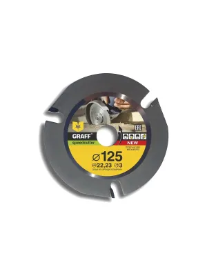 Диск отрезной GRAFF SPEEDCUTTER 125x22.23мм 3зуба по дереву для болгарки