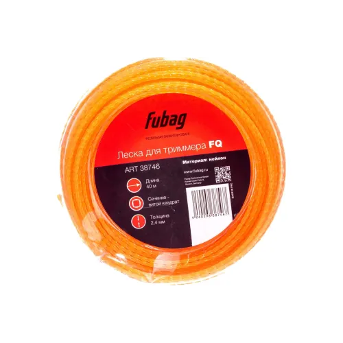 Корд триммерный FUBAG 2.4мм х 40м (витой квадрат)