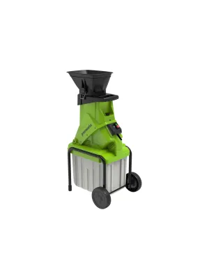 Измельчитель садовый электрический GREENWORKS GACSB, 220 В, 2.5 кВт, с контейнером