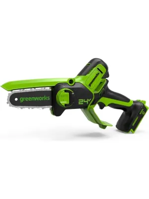 Аккумуляторная пила цепная GREENWORKS G24MCS10, мини 10см, без АКБ и ЗУ