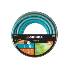 Шланг поливочный GRINDA PROLine EXPERT 5 1″ 25 м 25 атм пятислойный плетёное армирование, (429007-1-25)