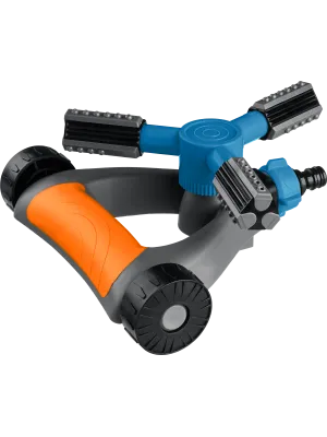 Дождеватель GRINDA RR-Pro «PRO Line», круговой, 3 профессиональных сопла, 250м?, пластиковый, на подставке c колёсами, (429317)