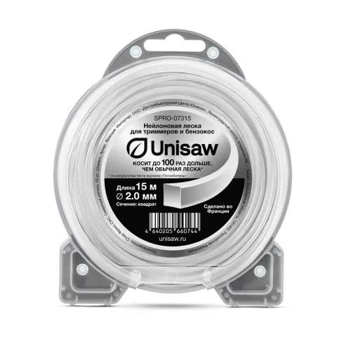 Корд триммерный Unisaw 2.0мм 15м квадрат