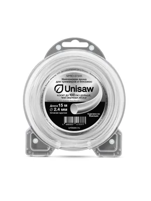 Корд триммерный Unisaw Professional Quality 2.4мм 15м круглая, 187 шт/кор