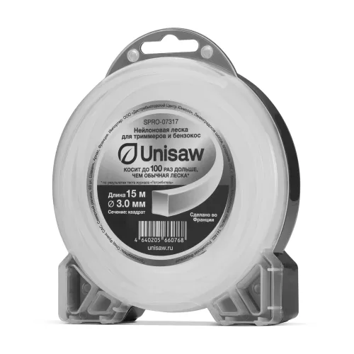 Корд триммерный Unisaw 3.0мм 15м квадрат