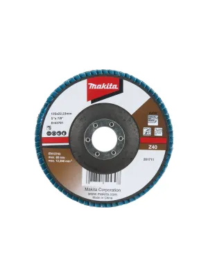 Диск лепестковый торцевой MAKITA 125x22,23 мм, Z40, стекловолокно (D-63781)
