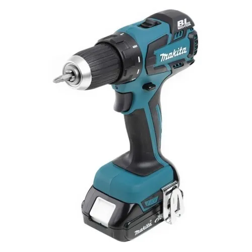 Акк. шуруповерт ударный MAKITA DHP485SYE, LXT BL 18В, 13 мм, 50/27 Нм, 2x1.5 Ач, з/у