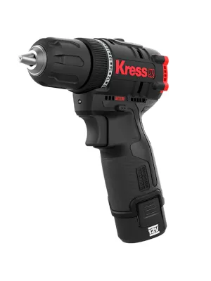 Аккумуляторный шуруповерт KRESS KUA24, 12В, 2.2Ач, кейс