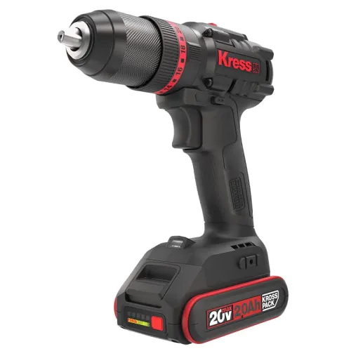 Аккумуляторный шуруповерт ударный KRESS KUC30.1, 20В, 60Нм