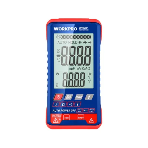 Мультиметр WORKPRO цифровой (дисплей двухстрочный)