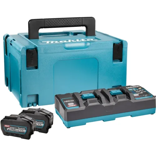 Набор MAKITA аккумулятор и з/у 40В, XGT, BL4050F, 2x5.0 Ач, DC40RB, кейс MAKPAC тип 3 (191U18-9)