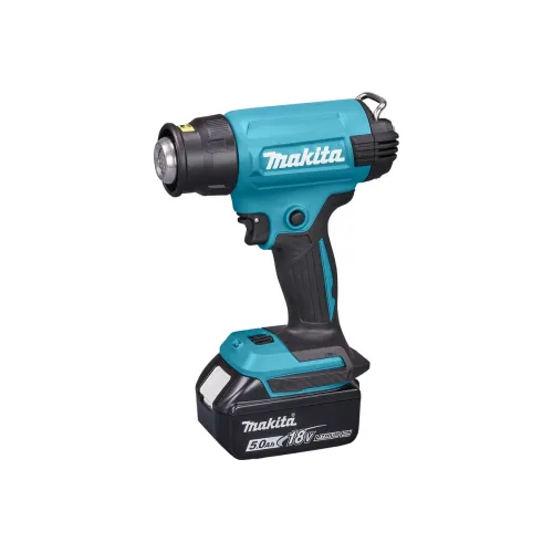 Аккумуляторный термопистолет MAKITA DHG181RT1J, LXT 18В, 550 град, 2 скорости, 6 режимов, кейс MakPac, насадки (5.0Ач х1, з/у)