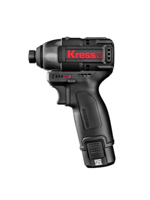 Аккумуляторный винтоверт ударный KRESS KU203.1, 12В, бесщеточный, 140Нм, кейс