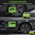 Аккумуляторный компрессор автомобильный GREENWORKS 24V / 12V, (от прикуривателя автомобиля), без АКБ и ЗУ в сумке